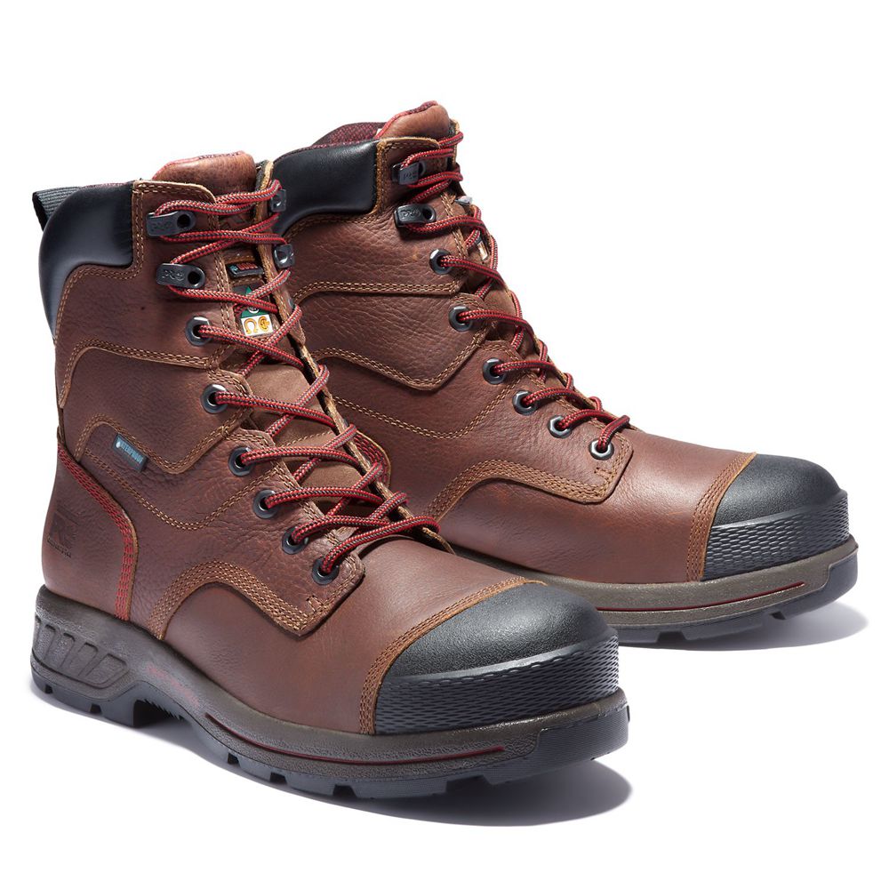 Bocanci De Muncă Timberland Barbati Maro/Negrii - Pro® Endurance Hd 8\" Comp Toe - Romania - CDQYPE72